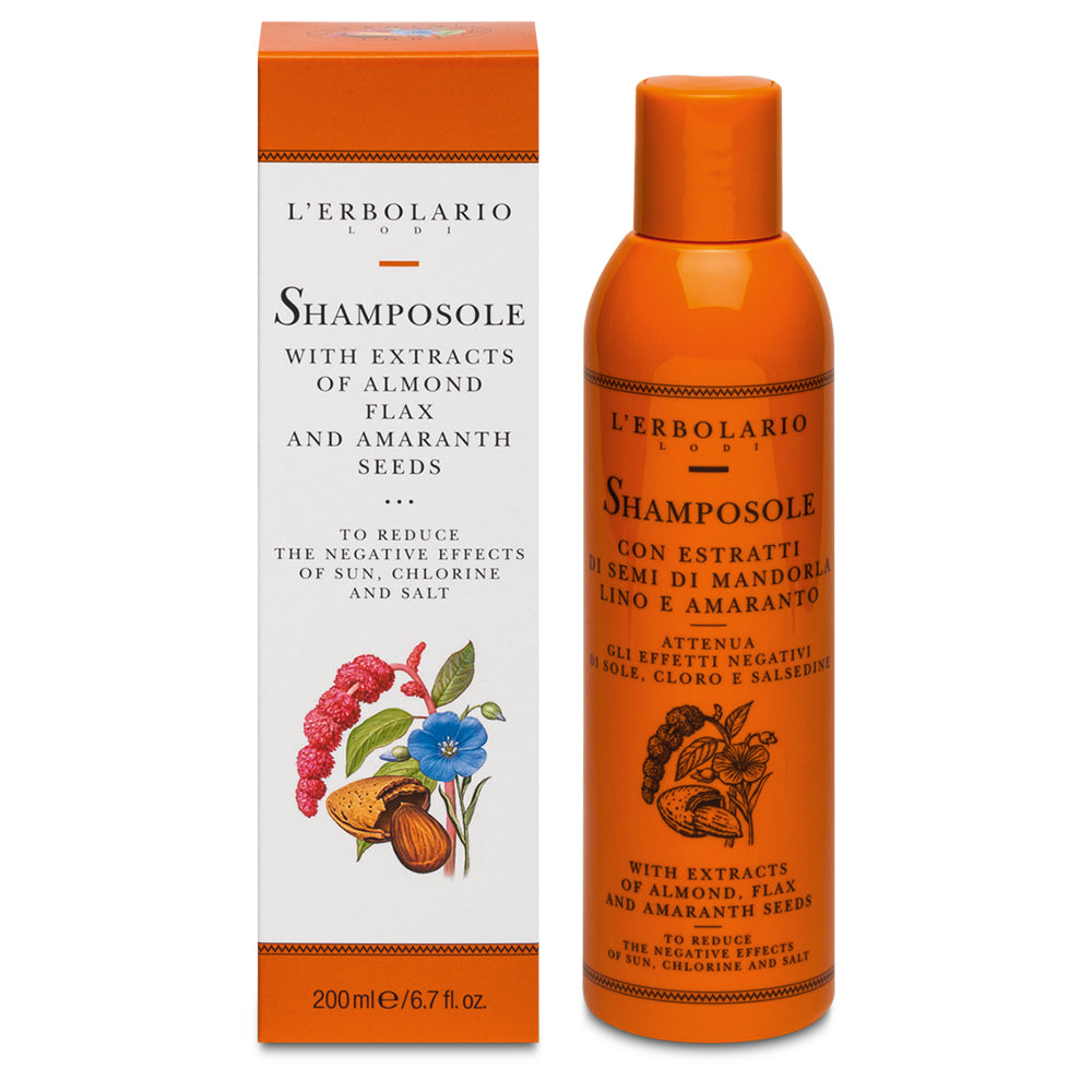 Shampoo alla Mandorla - Lino e Amaranto 200 ml - Qshops (L’Erbolario)