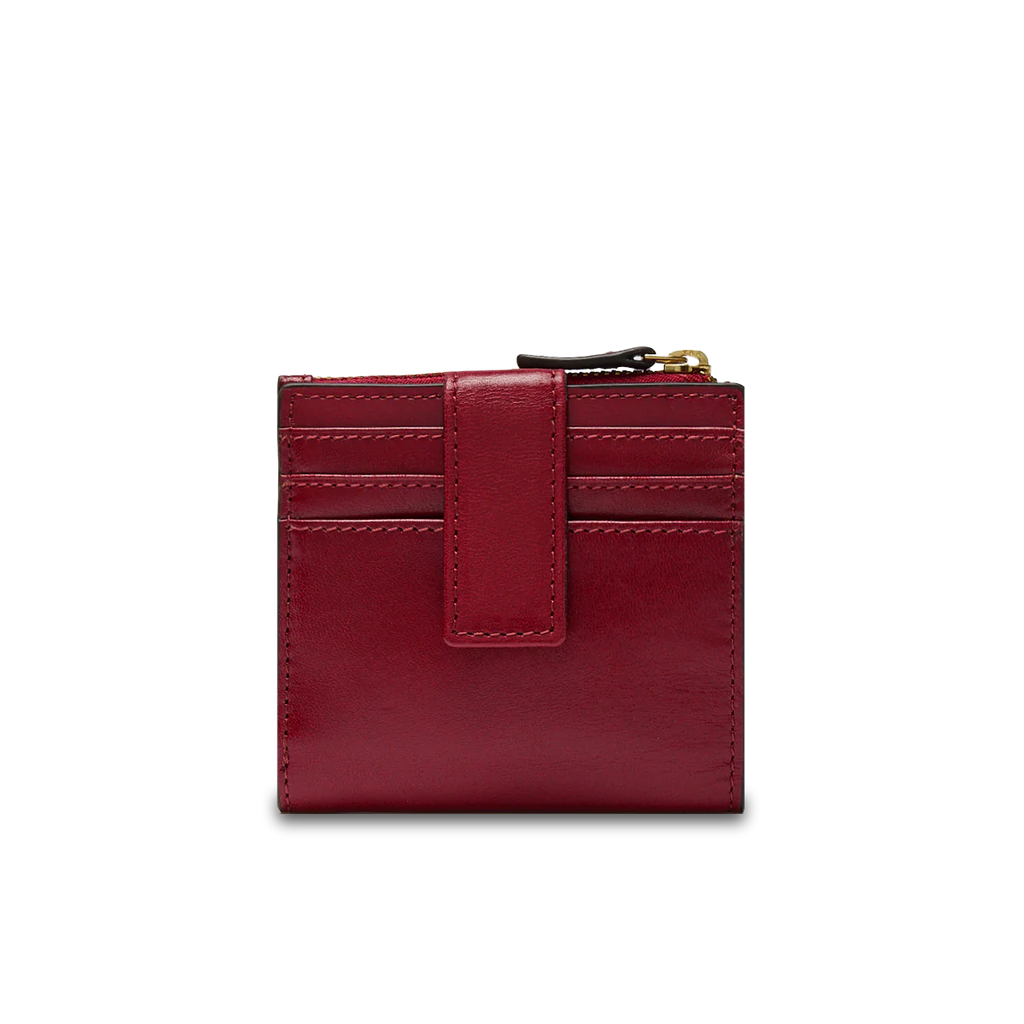 Portafogli in pelle donna piccolo Lucrezia Rosso Ribes - Qshops (The Bridge)