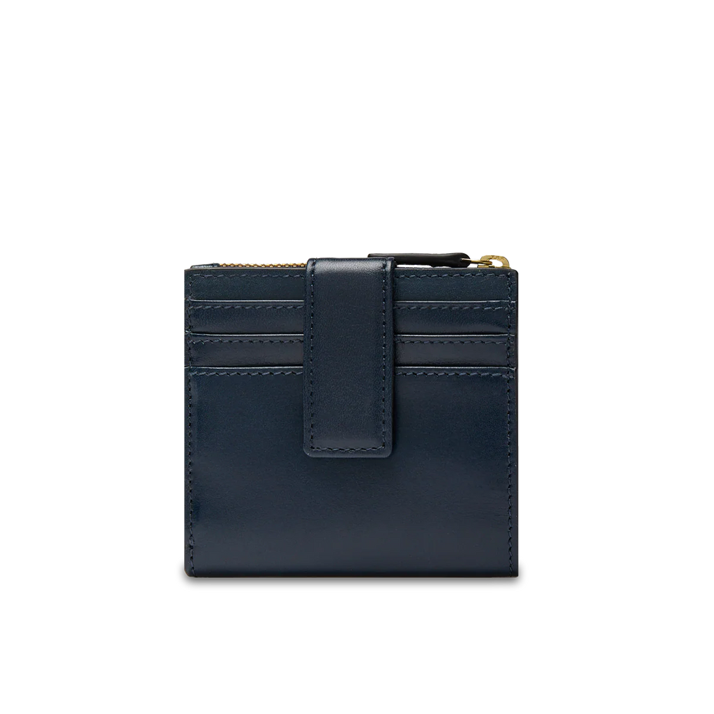 Portafogli in pelle donna piccolo Lucrezia Blu - Qshops (The Bridge)