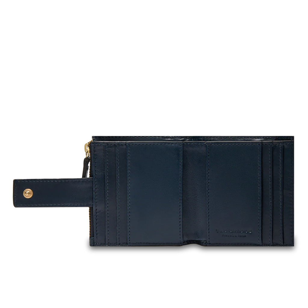 Portafogli in pelle donna piccolo Lucrezia Blu - Qshops (The Bridge)