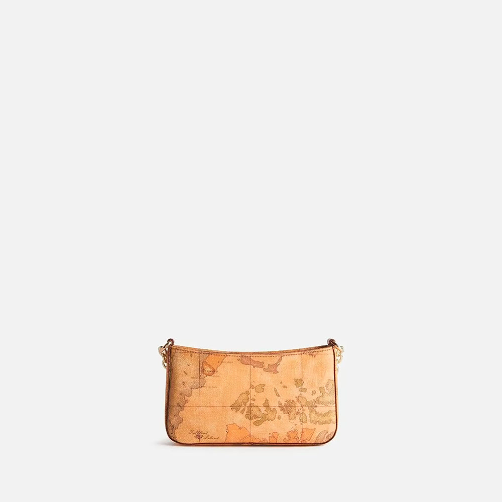 Pochette con tracolla in tessuto Geo Classic Naturale - Qshops (Alviero Martini 1A Classe)