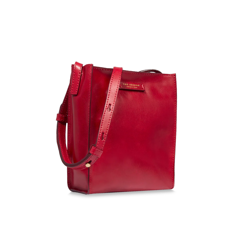 Borsa tracolla in pelle piccola Mirra Rosso - Qshops (The Bridge)