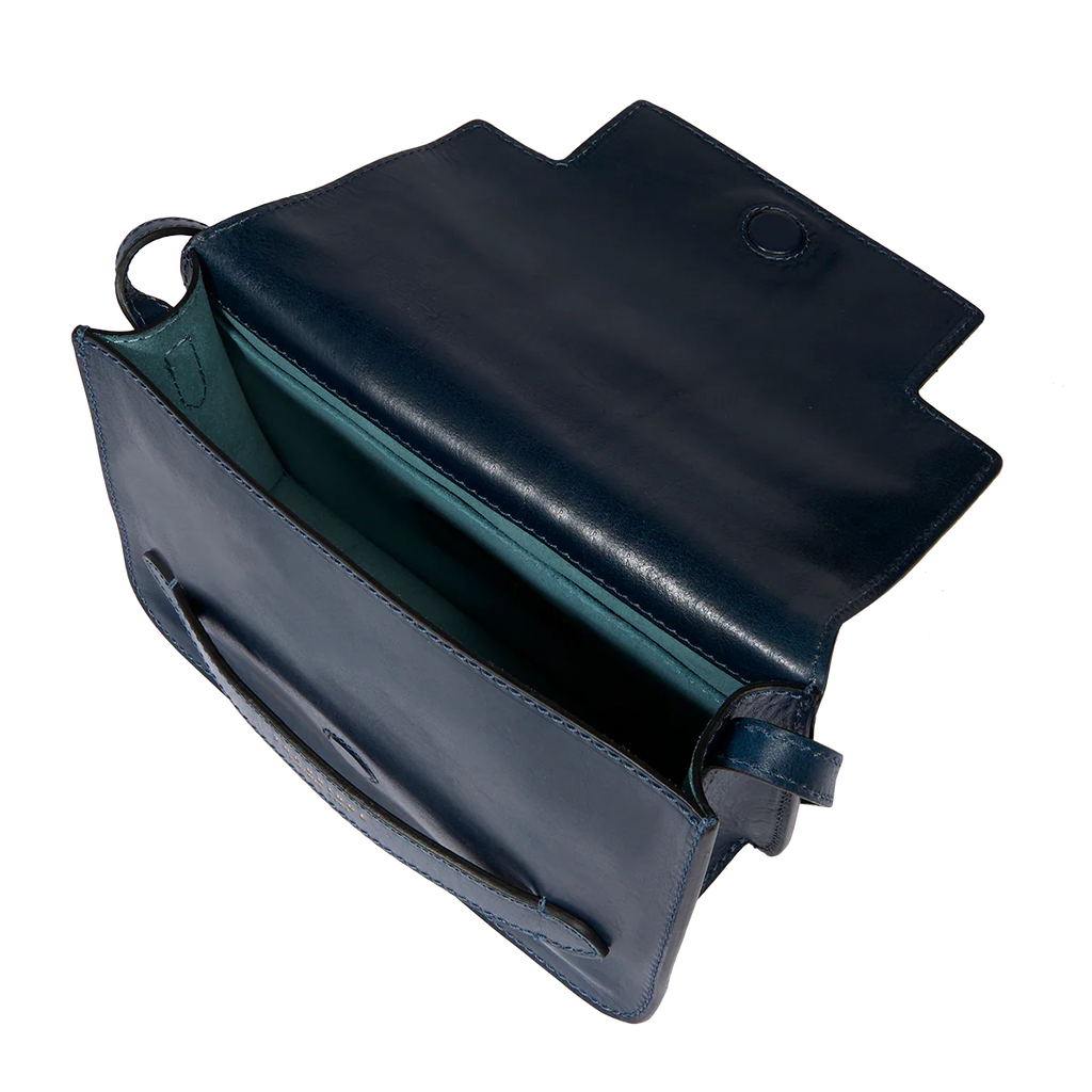 Borsa tracolla pelle grande Lucrezia Blu - Qshops (The Bridge)