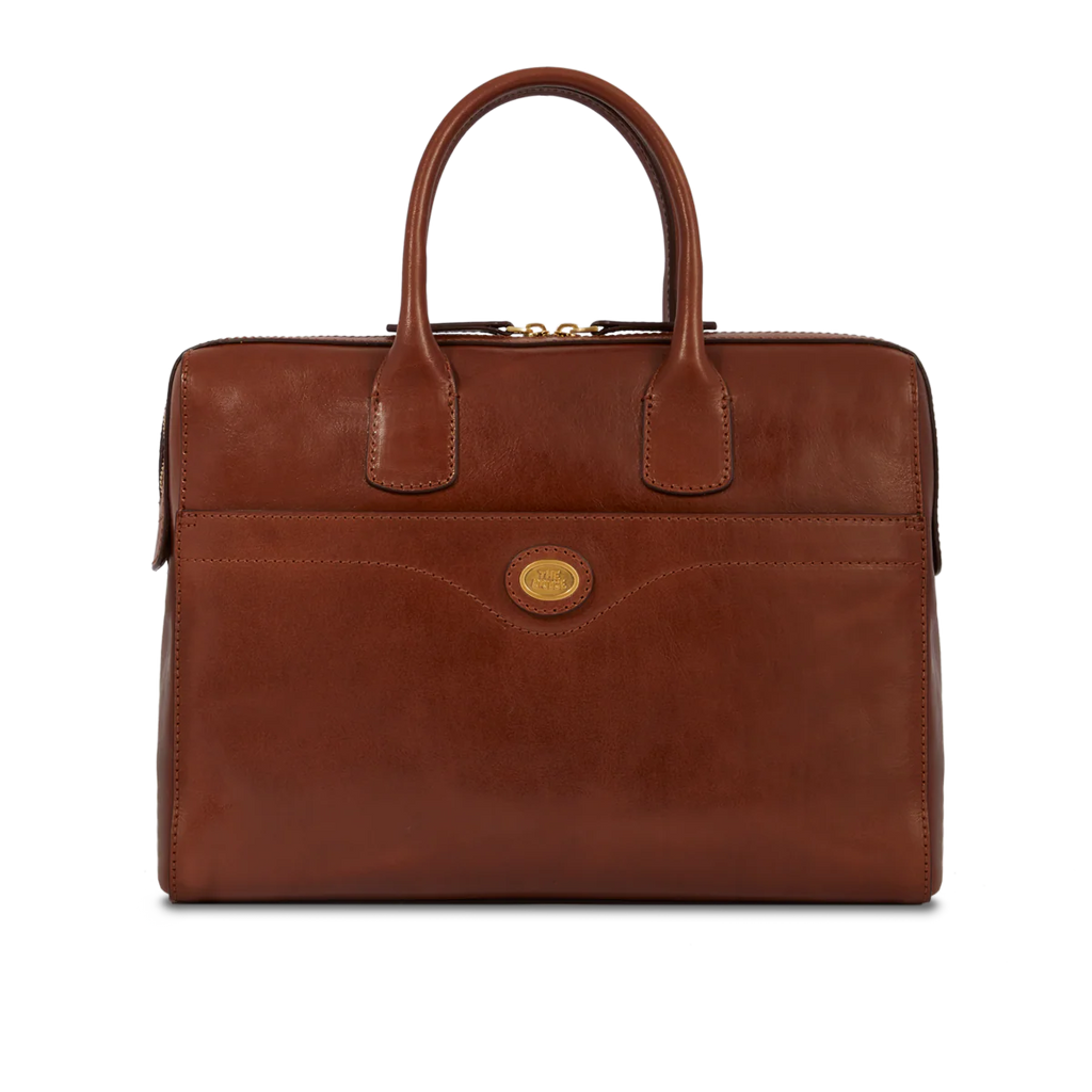 Borsa in pelle porta pc Marrone Story Donna - Qshops (The Bridge)