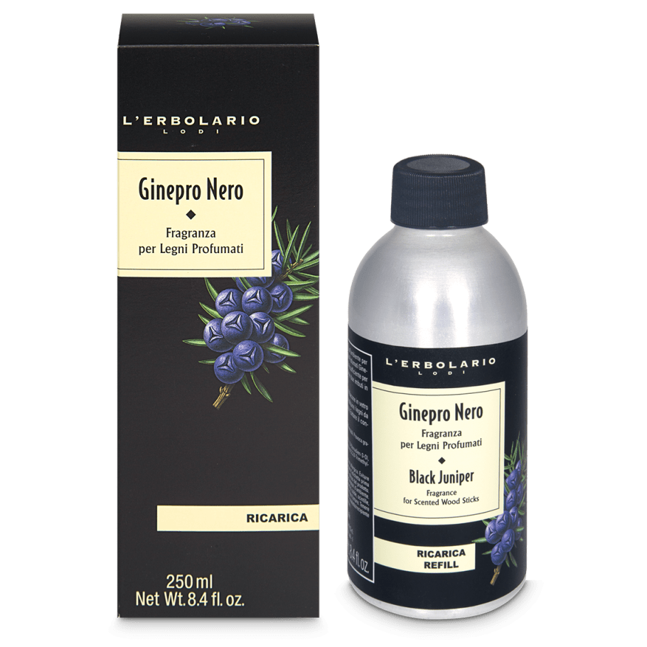 Ricarica Fragranza per Legni Profumati Ginepro Nero 250 ml - Qshops (L’Erbolario)