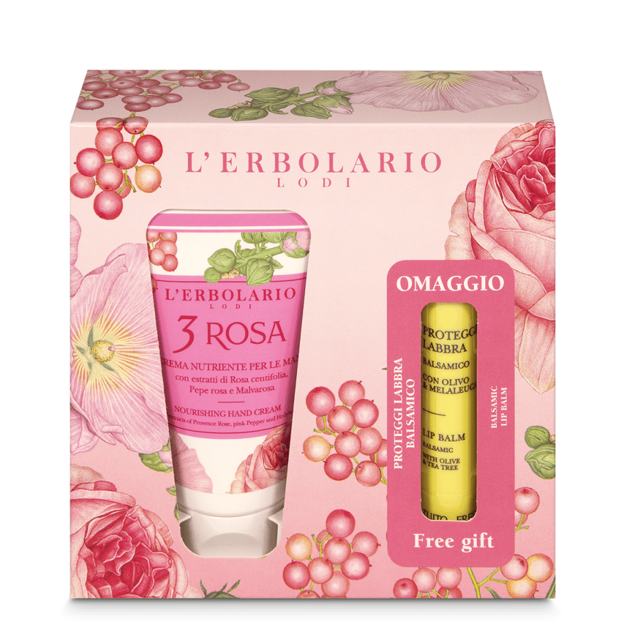 Crema Mani 3 Rosa e Proteggilabbra in omaggio - Qshops (L’Erbolario)