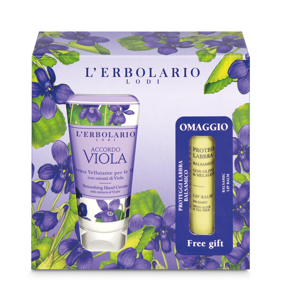 Crema Mani Accordo Viola e Proteggilabbra in omaggio - Qshops (L’Erbolario)