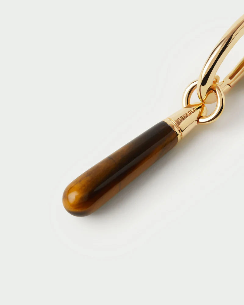 Orecchino a cerchio singolo occhio di tigre large Jupiter - Qshops (PDPAOLA)