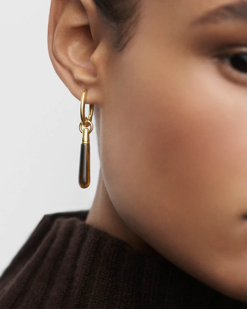 Orecchino a cerchio singolo occhio di tigre large Jupiter - Qshops (PDPAOLA)