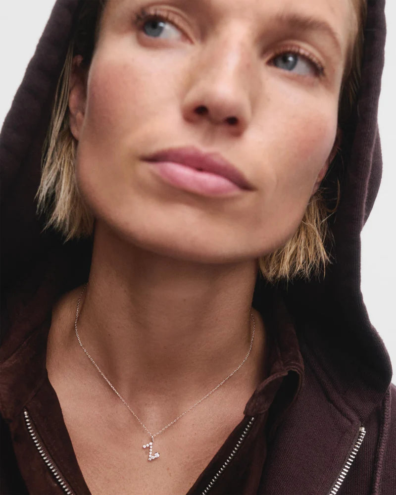 Pendente con iniziale Z in diamanti e oro bianco - Qshops (PDPAOLA)