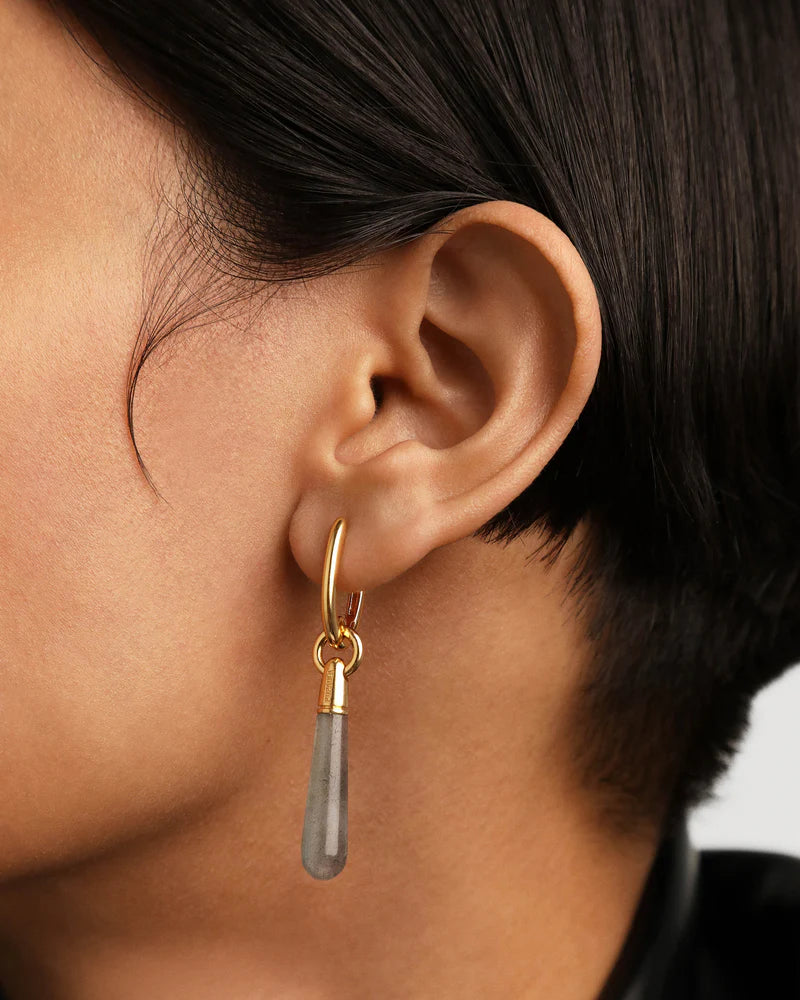 Orecchino a Cerchio Singolo Labradorite Large Jupiter - Qshops (PDPAOLA)