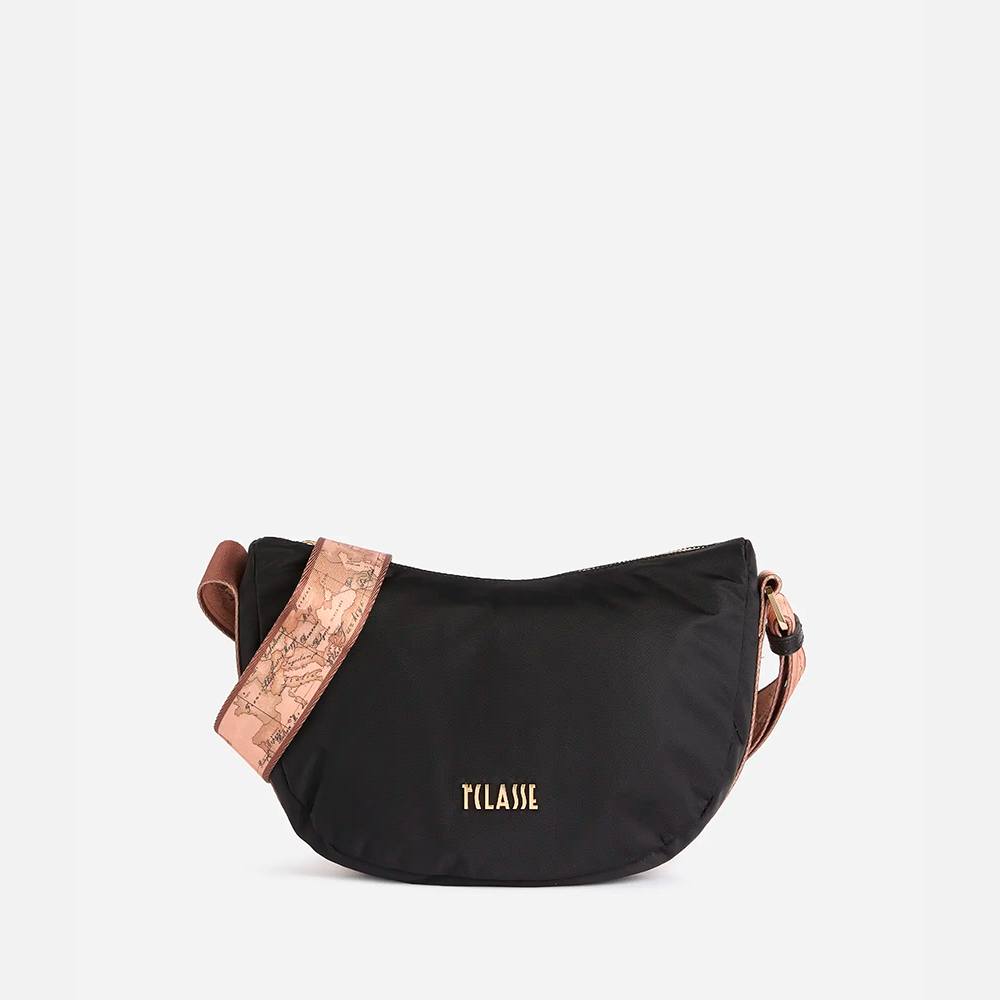 Stormy Nylon tracolla a mezzaluna piccola Nera - Qshops (Alviero Martini 1A Classe)