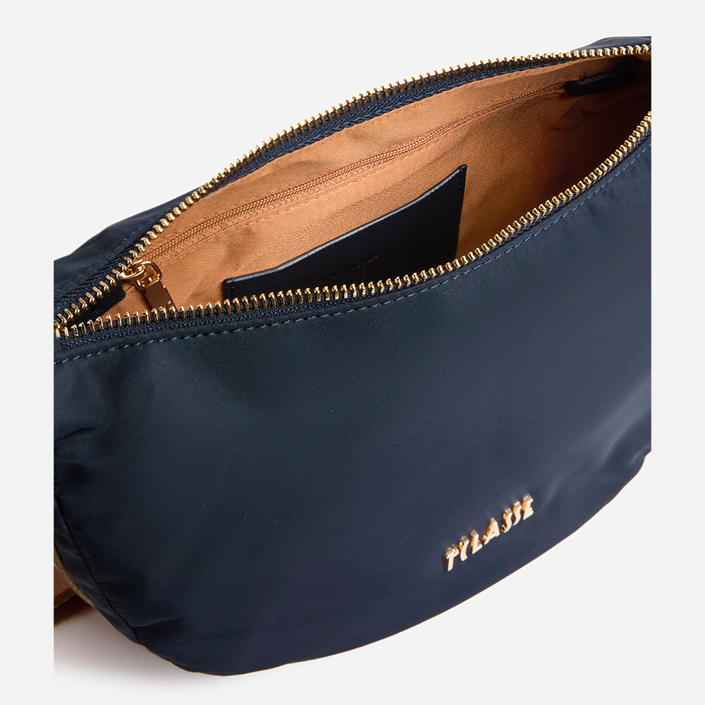 Stormy Nylon tracolla a mezzaluna piccola Blu Notte - Qshops (Alviero Martini 1A Classe)