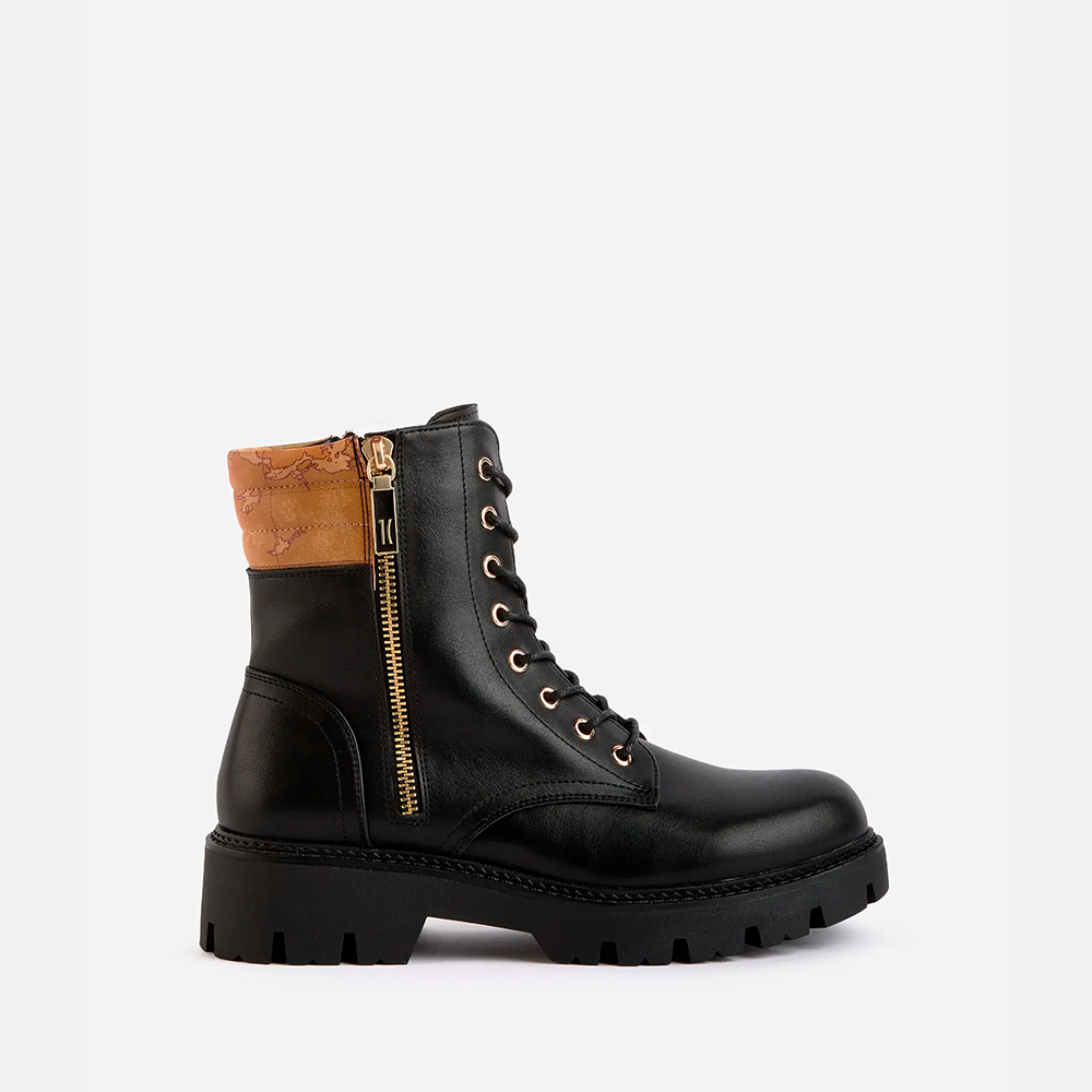 Anfibi in eco nappa con zip 1C Neri - Qshops (Alviero Martini 1A Classe)