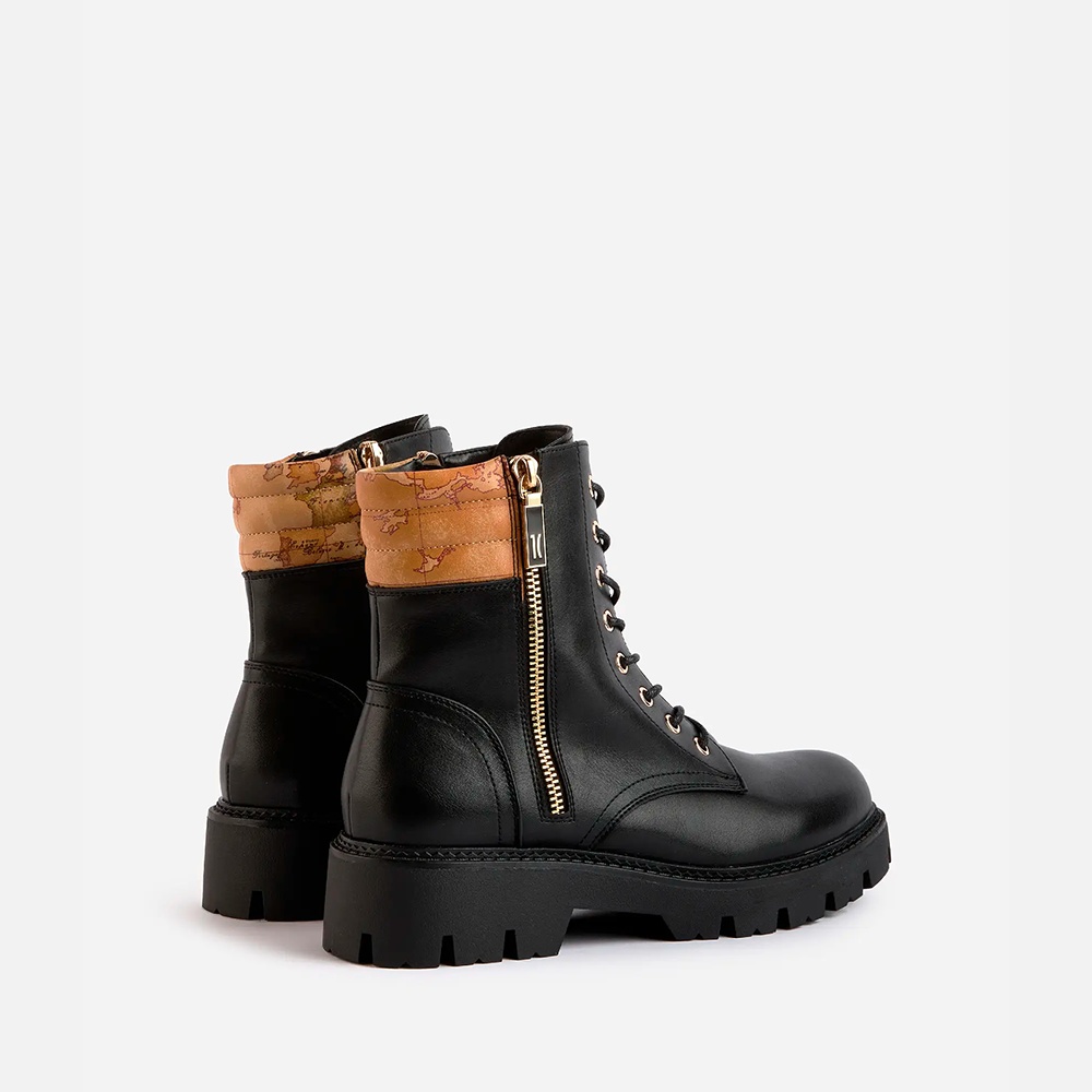 Anfibi in eco nappa con zip 1C Neri - Qshops (Alviero Martini 1A Classe)