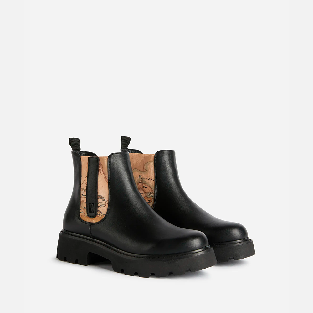 Beatles in eco nappa con elastici Geo Classic Neri - Qshops (Alviero Martini 1A Classe)