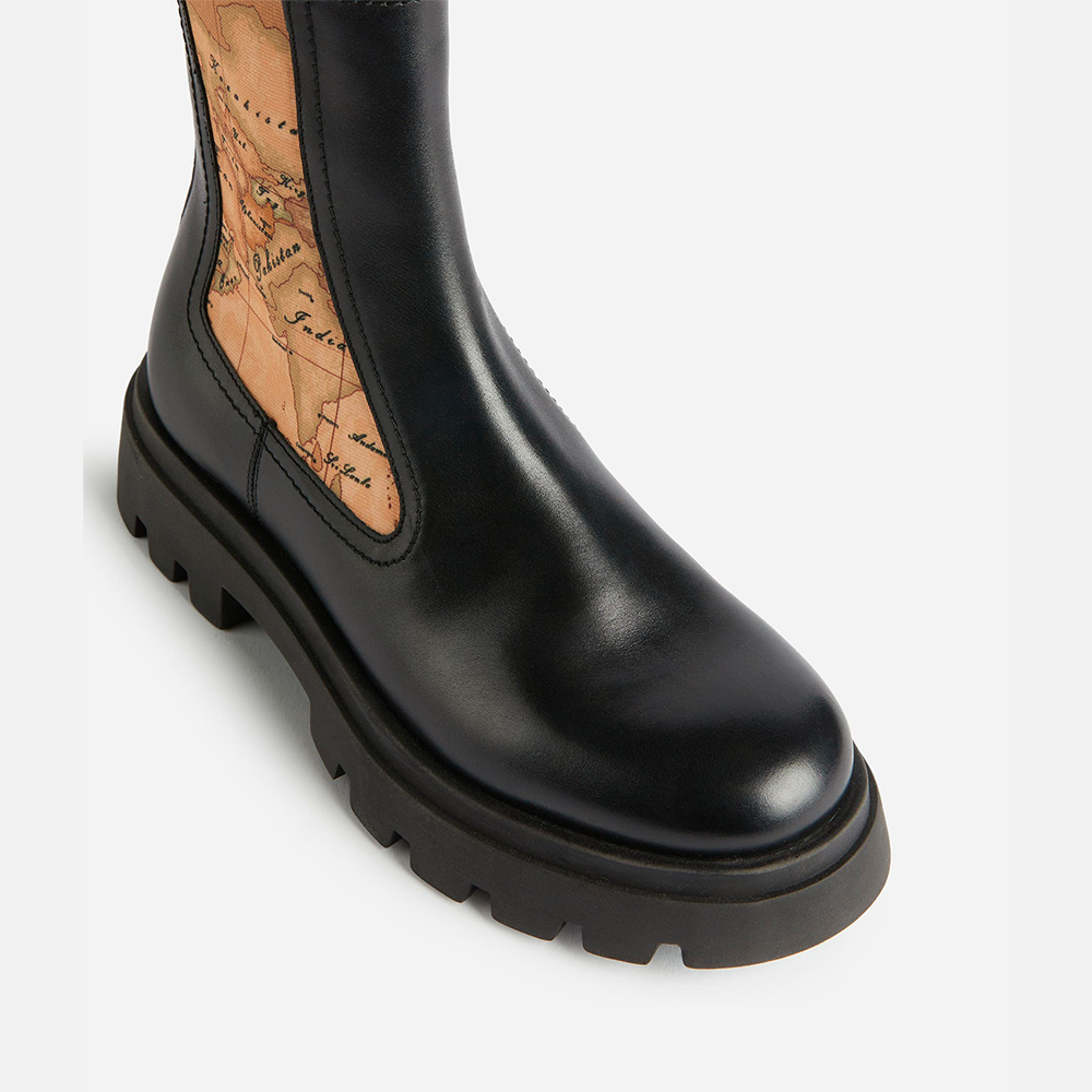 Beatles in pelle liscia con elastici Geo Classic Neri - Qshops (Alviero Martini 1A Classe)