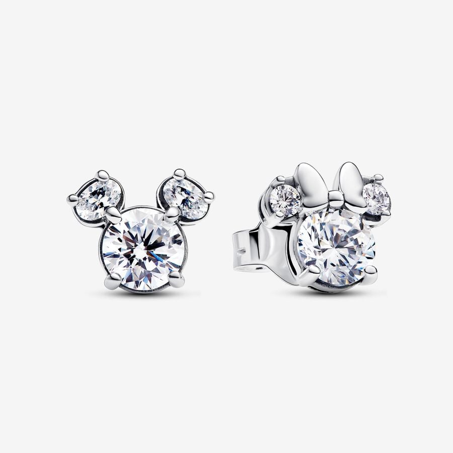 Disney Orecchini Scintillanti Mickey Mouse e Minnie Mouse - Qshops (Pandora)