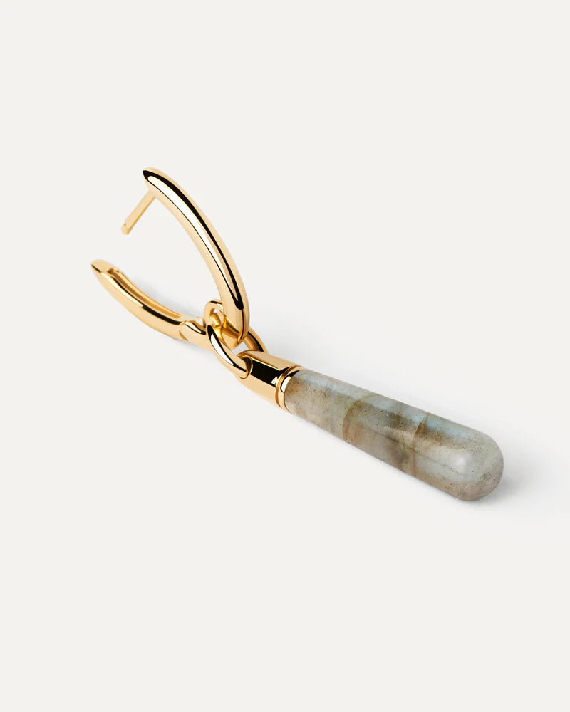 Orecchino a Cerchio Singolo Labradorite Large Jupiter - Qshops (PDPAOLA)