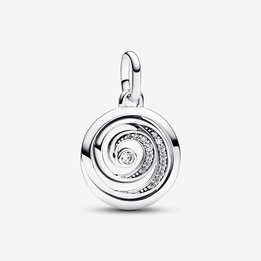 Charm Medallion Gratitude Spiral Pandora ME - Qshops (Pandora)