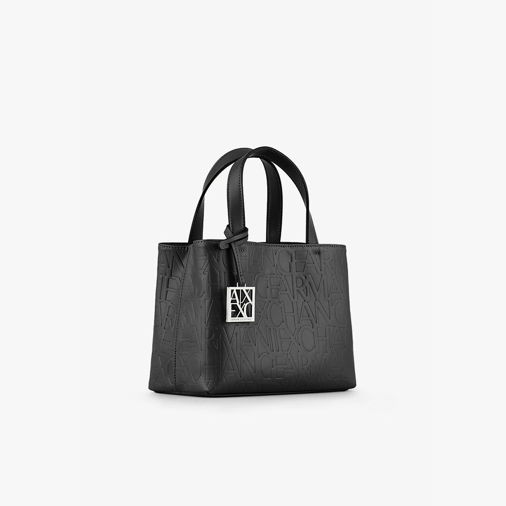 Shopper piccola con manici e tracolla Nero - Qshops (Armani Exchange)