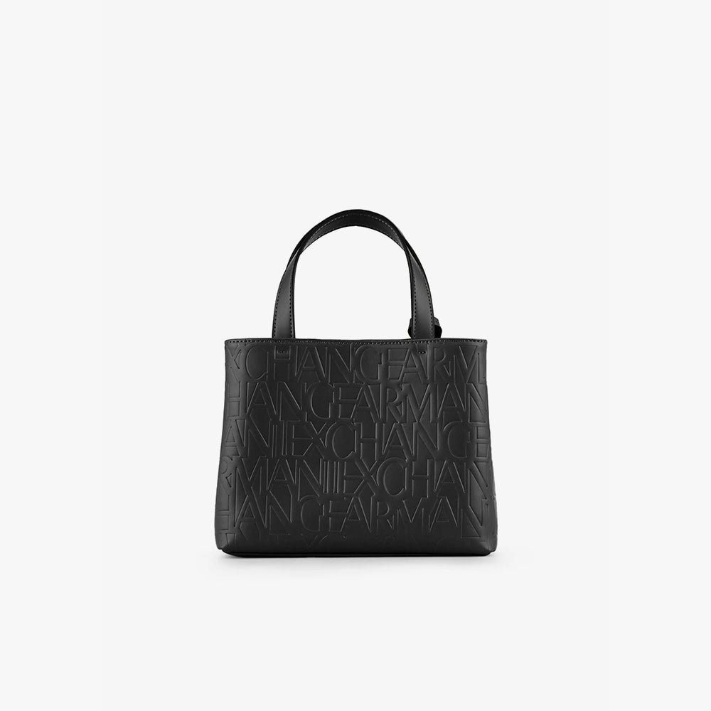 Shopper piccola con manici e tracolla Nero - Qshops (Armani Exchange)