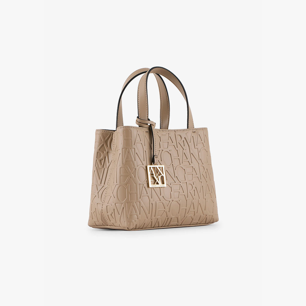 Shopper piccola con manici e tracolla Fango - Qshops (Armani Exchange)