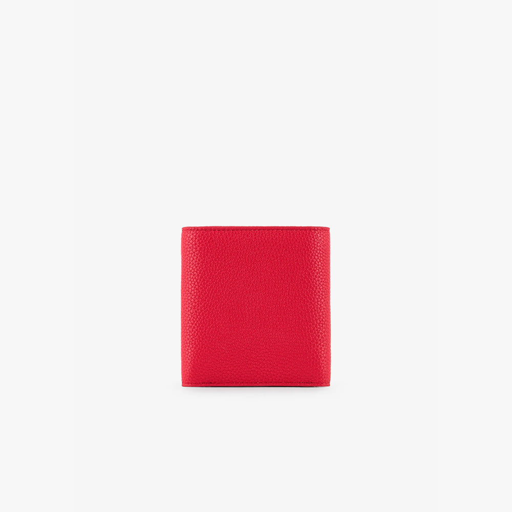 Portafoglio mini con impuntura sagomata Rosso - Qshops (Armani Exchange)