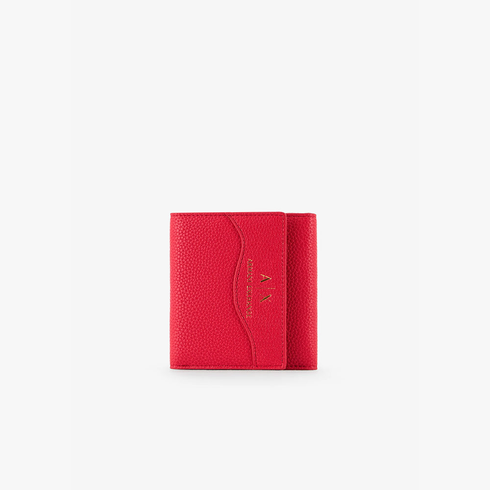 Portafoglio mini con impuntura sagomata Rosso - Qshops (Armani Exchange)
