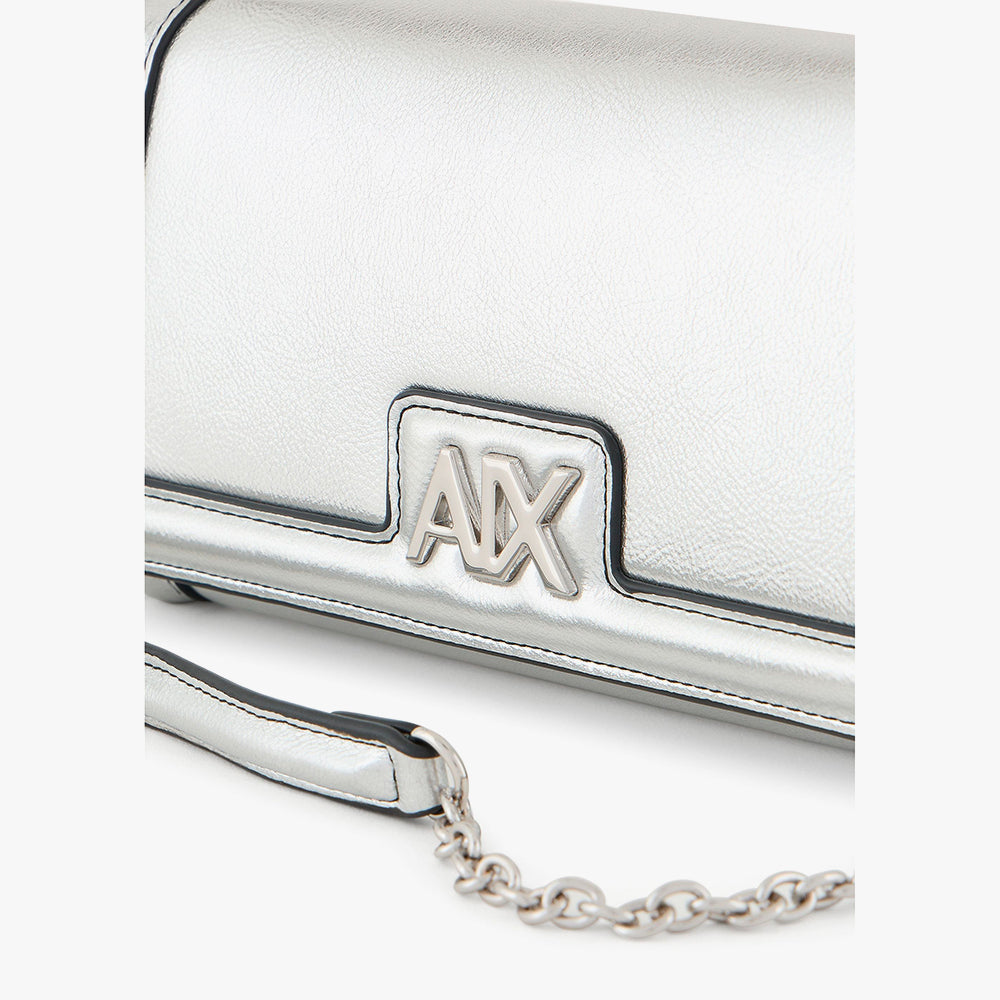 Wallet on chain con logo Argento - Qshops (Armani Exchange)