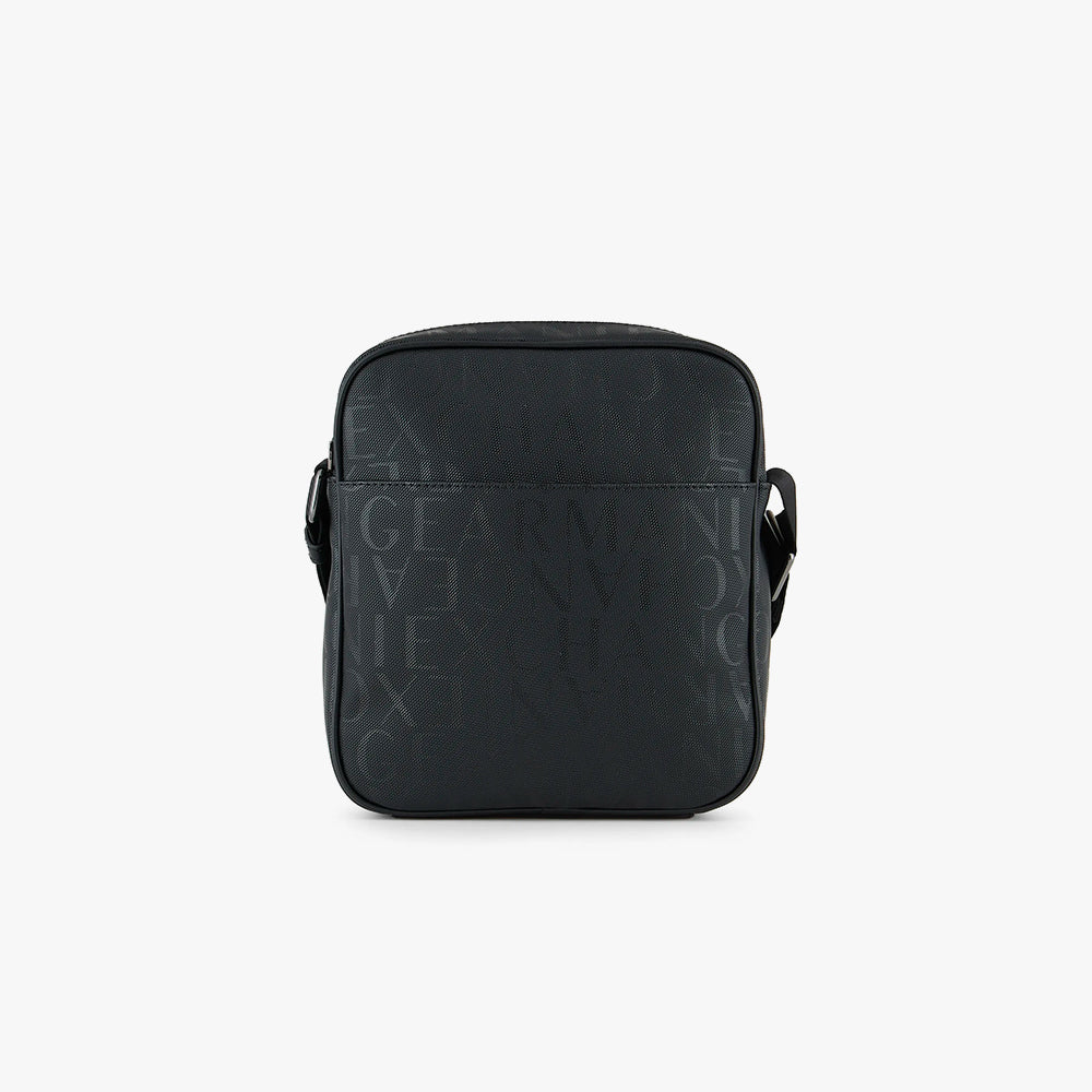 Crossbody bag con logo allover Nero - Qshops (Armani Exchange)