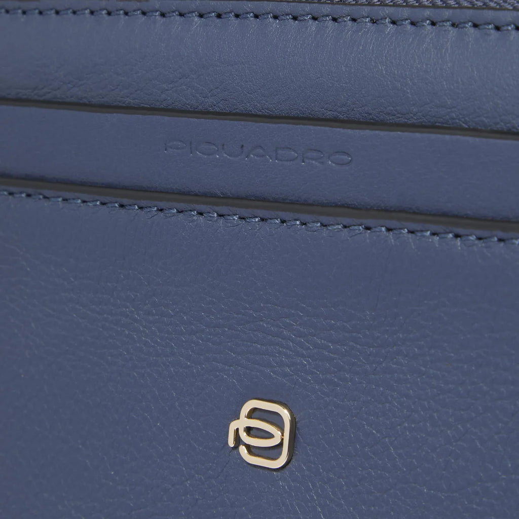 Pochette in pelle porta iPad Blu Mare - Qshops (Piquadro)