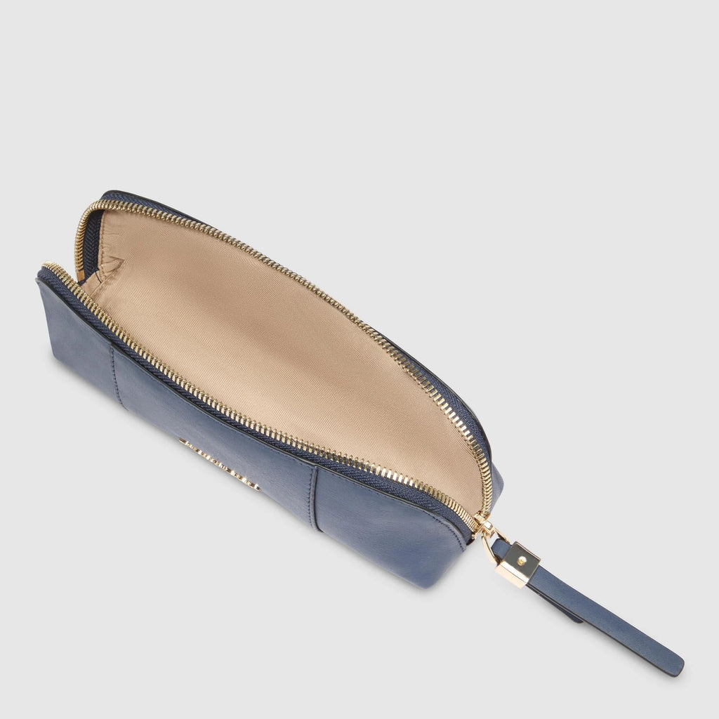 Astuccio portapenne in pelle Blu Mare - Qshops (Piquadro)