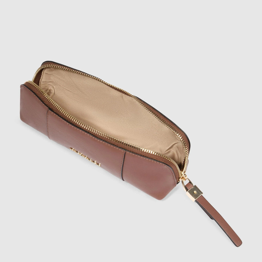 Astuccio portapenne in pelle Marrone Beige - Qshops (Piquadro)