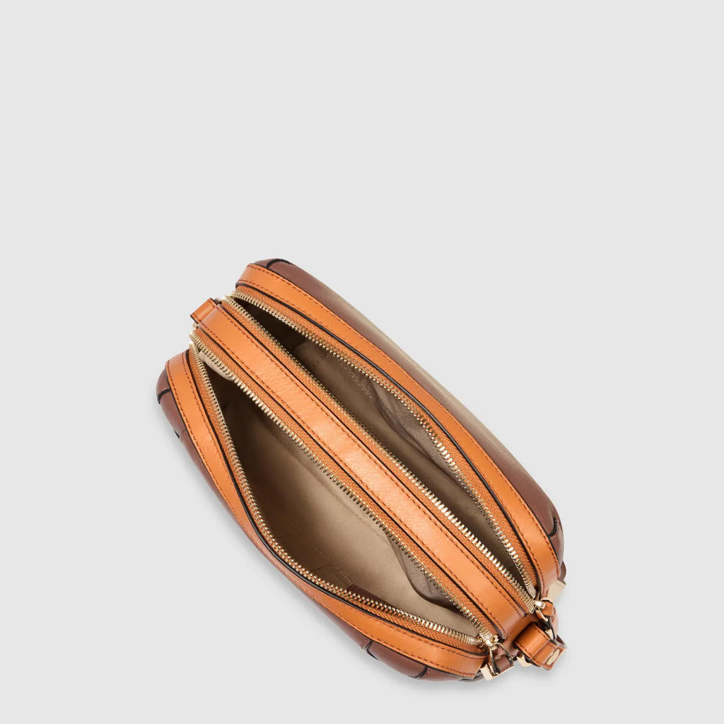 Borsa tracolla donna modello camera case Marrone Beige - Qshops (Piquadro)