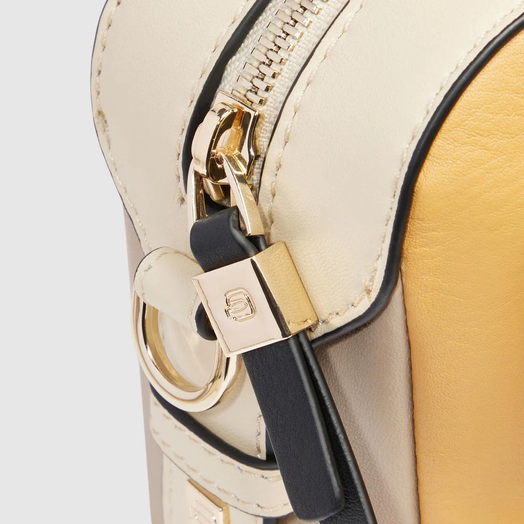 Tracolla piccola in pelle modello camera bag Giallo Beige - Qshops (Piquadro)