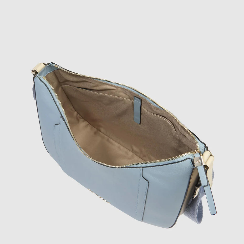 Borsa tracolla donna per iPad Mini Azzurro Beige - Qshops (Piquadro)