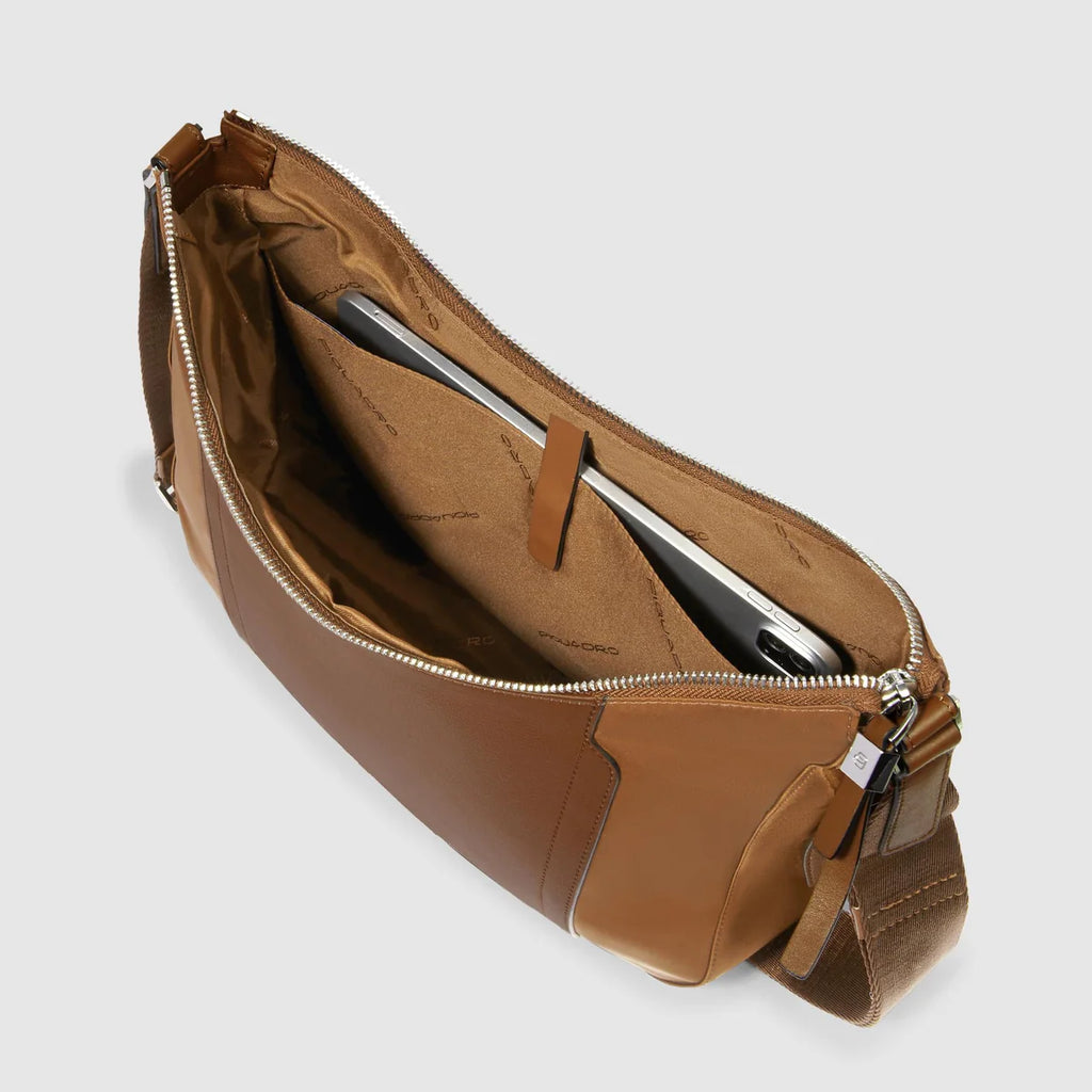 Borsa tracolla donna per iPad mini Cuoio - Qshops (Piquadro)