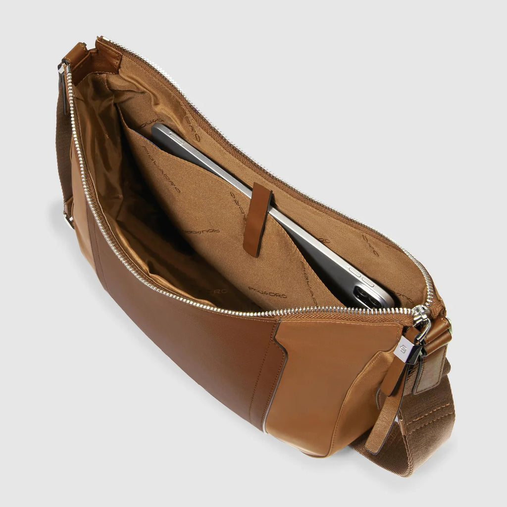 Borsa tracolla donna per iPad Cuoio - Qshops (Piquadro)