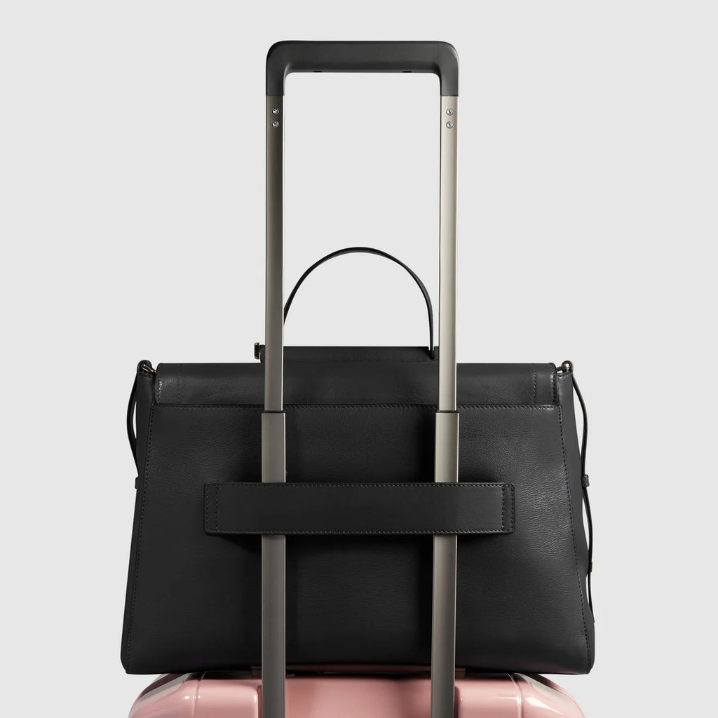 Borsa donna modello satchel in pelle porta pc 14" Nero - Qshops (Piquadro)