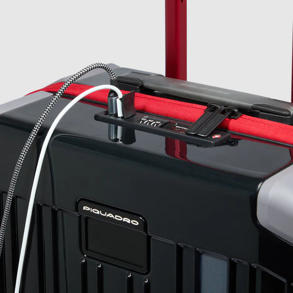 Trolley da cabina rigido 4 ruote Piquadro x Ducati Nero - Qshops (Piquadro)