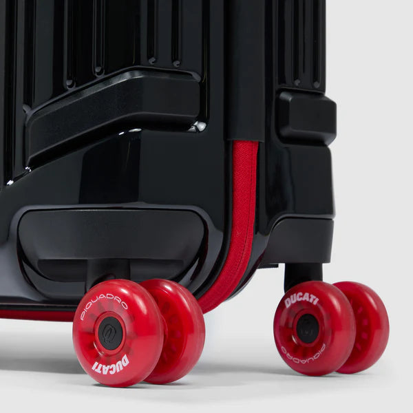 Trolley da cabina rigido 4 ruote Piquadro x Ducati Nero - Qshops (Piquadro)