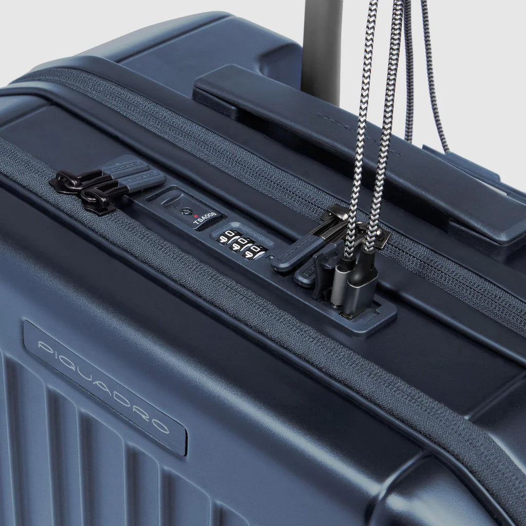 Trolley pilota con porta pc 15.6" Blu - Qshops (Piquadro)