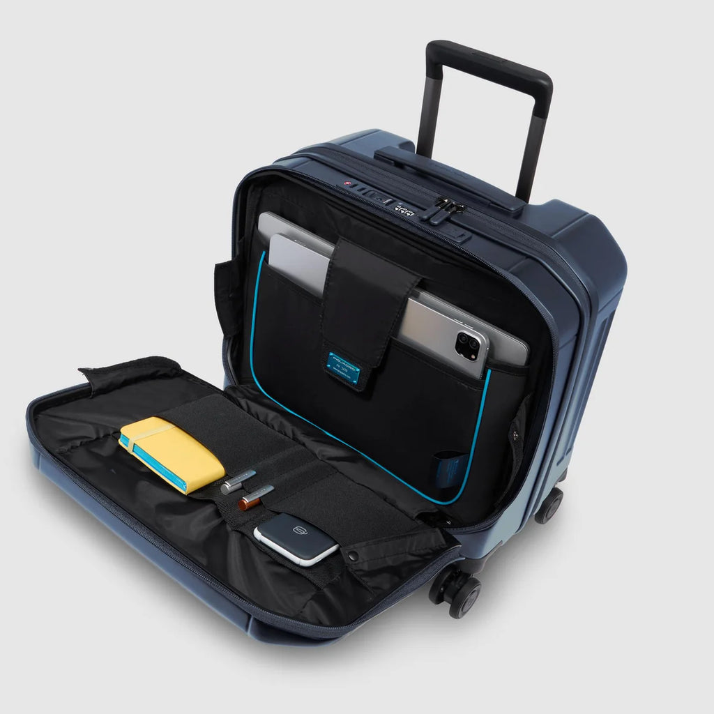 Trolley pilota con porta pc 15.6" Blu - Qshops (Piquadro)