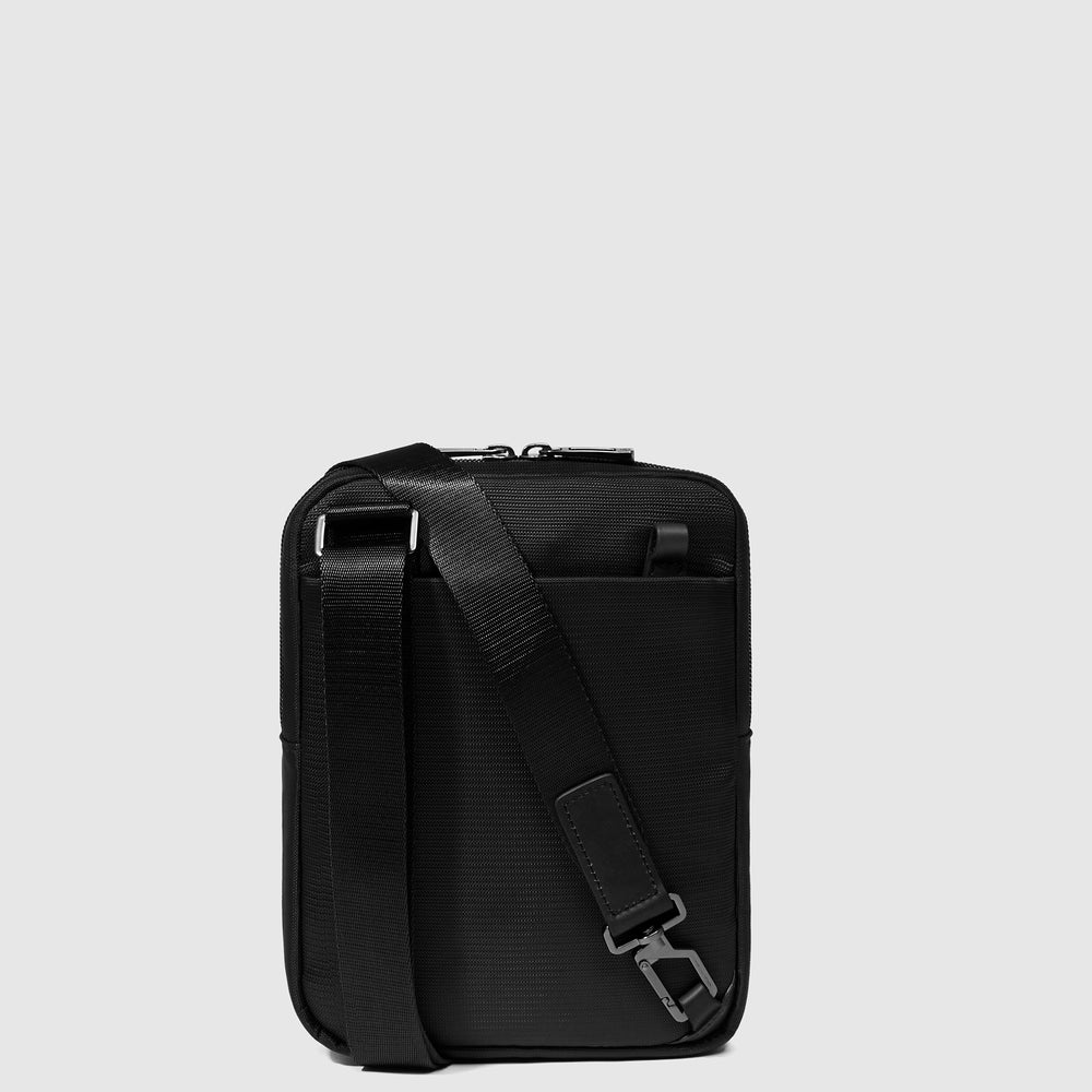 Borsello uomo porta iPad mini in tessuto riciclato Nero – Qshops