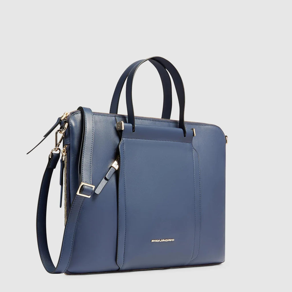 Borsa da lavoro donna porta pc 15.6" Blu Mare - Qshops (Piquadro)