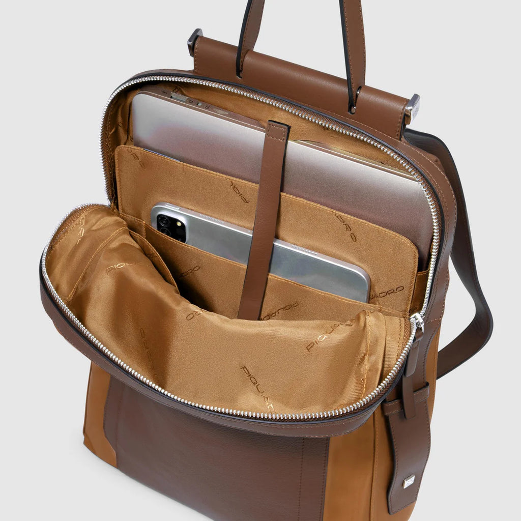 Zaino donna porta pc 14" Cuoio - Qshops (Piquadro)