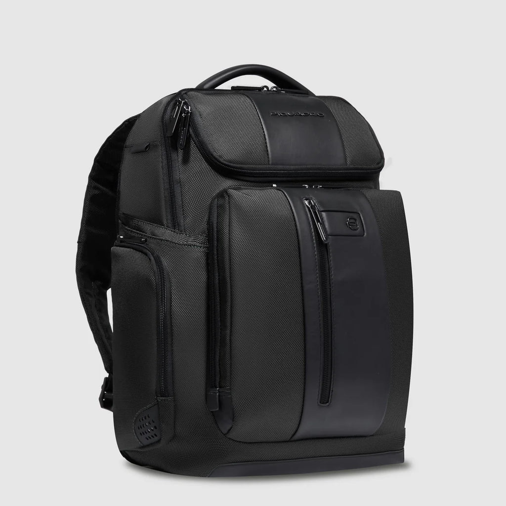 Zaino porta pc 15.6 in tessuto riciclato e pelle - Qshops (Piquadro)