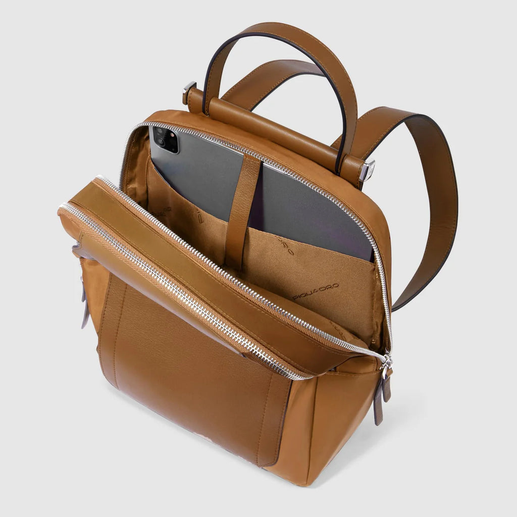 Zaino donna porta iPad Cuoio - Qshops (Piquadro)