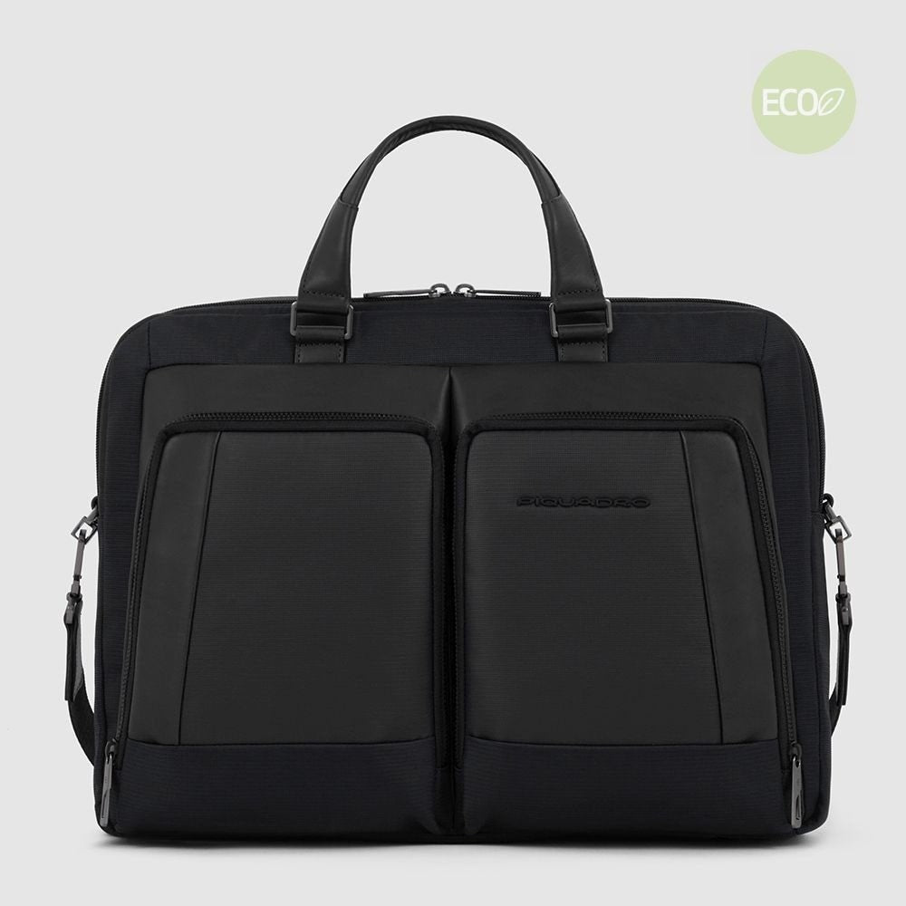 Cartella pelle e tessuto 2 manici Wallaby Nero - Qshops (Piquadro)